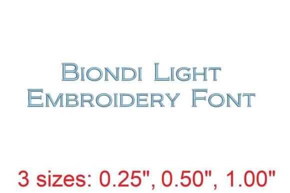 A Seller's Look at the Biondi LT Embroidery Font