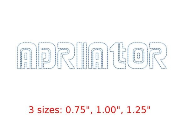 Adriator Bean Stitch Outline Font: A Quirky Embroidery Choice