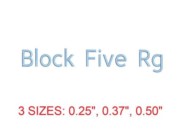 Block Five Rg: A Timeless Embroidery Font