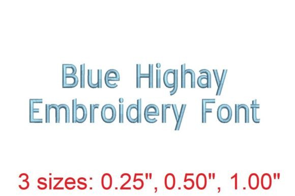 Blue Highway Embroidery Font: A Versatile Choice
