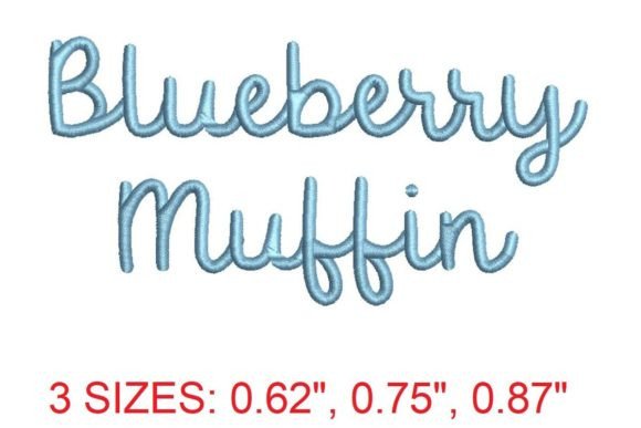Blueberry Muffin Embroidery Font: A Sweet Seller for Market Booths