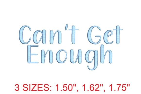 Can't Get Enough Embroidery Font Review