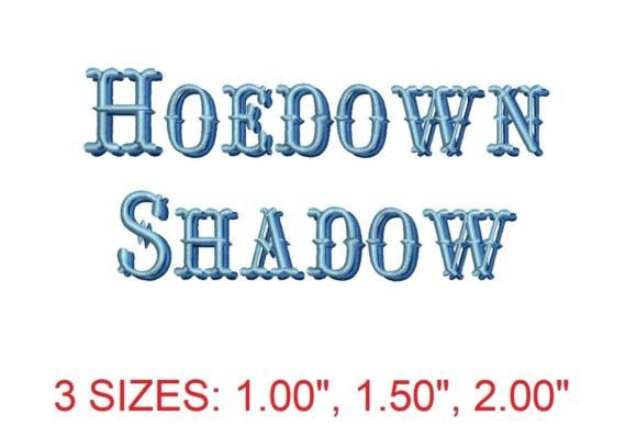 Captivating Hoedown Shadow Embroidery Font