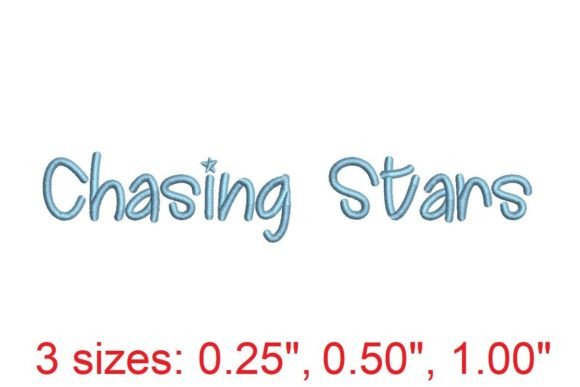 Chasing Stars Embroidery Font: A Cosmic Touch