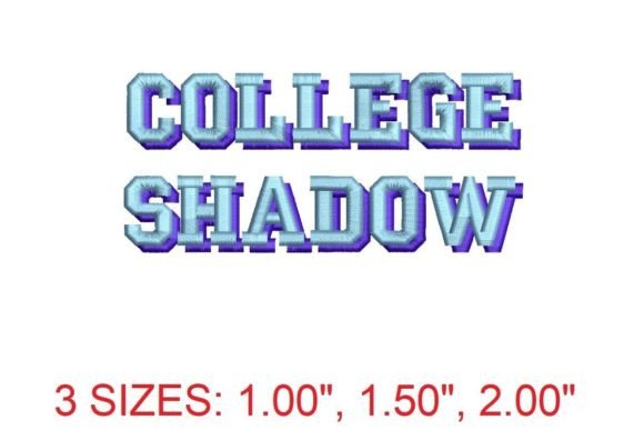 College Shadow Embroidery Font: A Versatile Choice