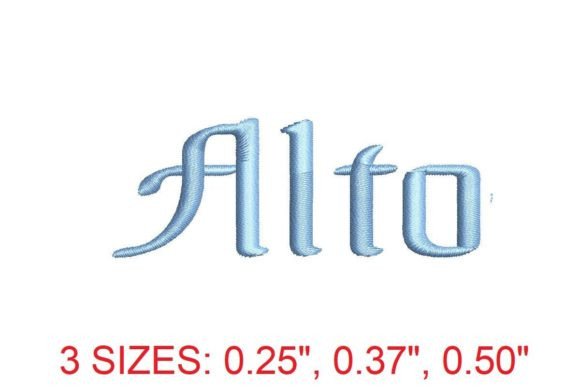 Elegance in Every Stitch: Alto Regular Embroidery Font