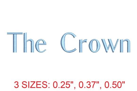 Elegant and Regal: The Crown Embroidery Font