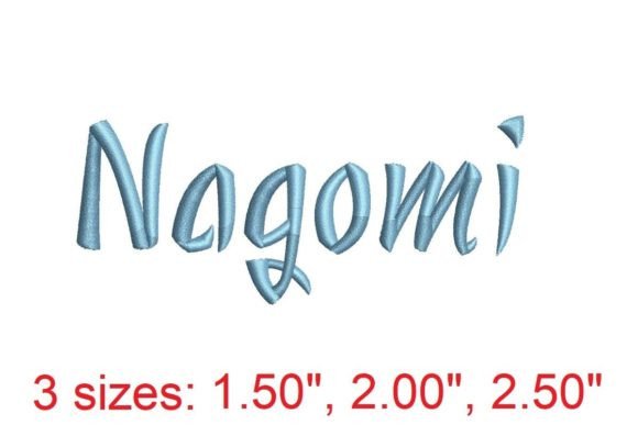 Elegant and Versatile Nagomi Embroidery Font