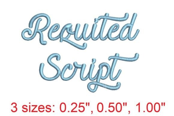 Enchanting Requited Script Embroidery Font