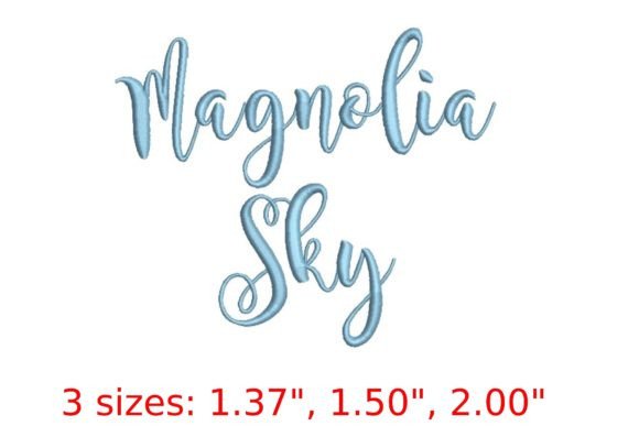 Magnolia Sky Embroidery Font: A Touch of Elegance
