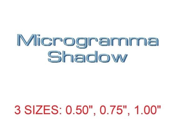 Microgramma Shadow: A Modern Embroidery Font