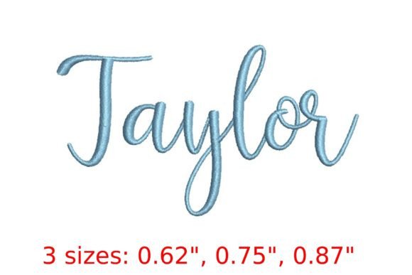 Modern Taylor Embroidery Font for Stylish Projects