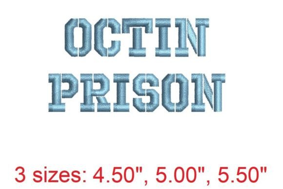 Octin Prison Regular: A Bold Embroidery Choice
