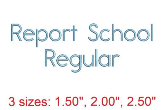 Report School RG: A Versatile Embroidery Font