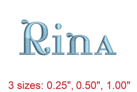 Rina Embroidery Font: Elegance for Your Projects
