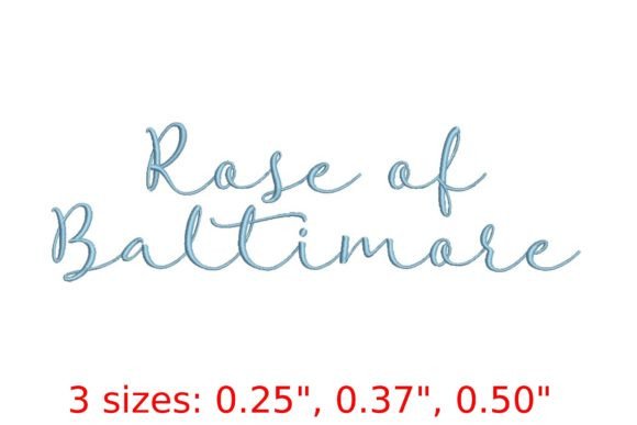 Rose of Baltimore Embroidery Font: A Timeless Elegance