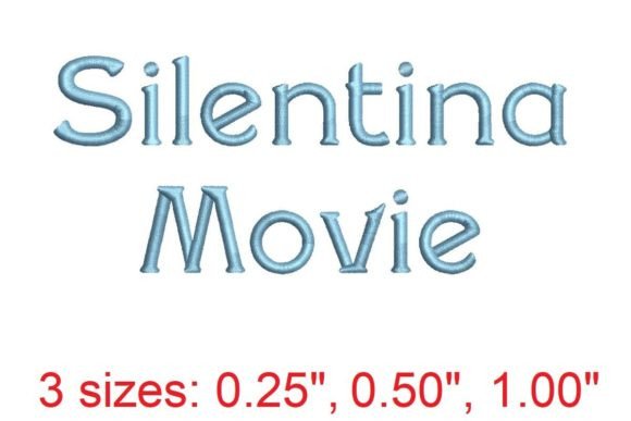 Silentina Movie Embroidery Font: Bold and Artistic