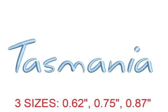 Tasmania Font: A Versatile Embroidery Design