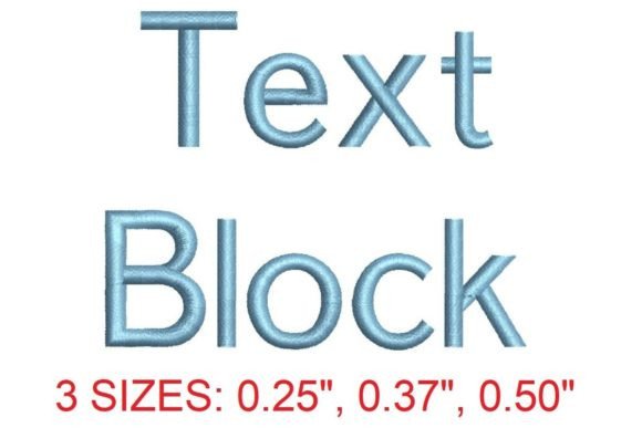 Text Block Embroidery Font for Seasonal Projects