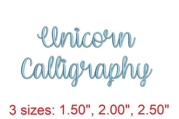 Unicorn Calligraphy Embroidery Font: A Magical Touch