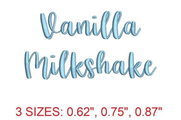 Vanilla Milkshake Embroidery Font: A Sweet Touch