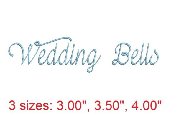 Wedding Bells Embroidery Font: A Touch of Elegance